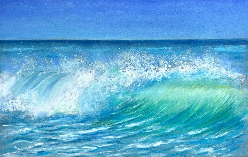 Seascape in pastels by Julie Waldron